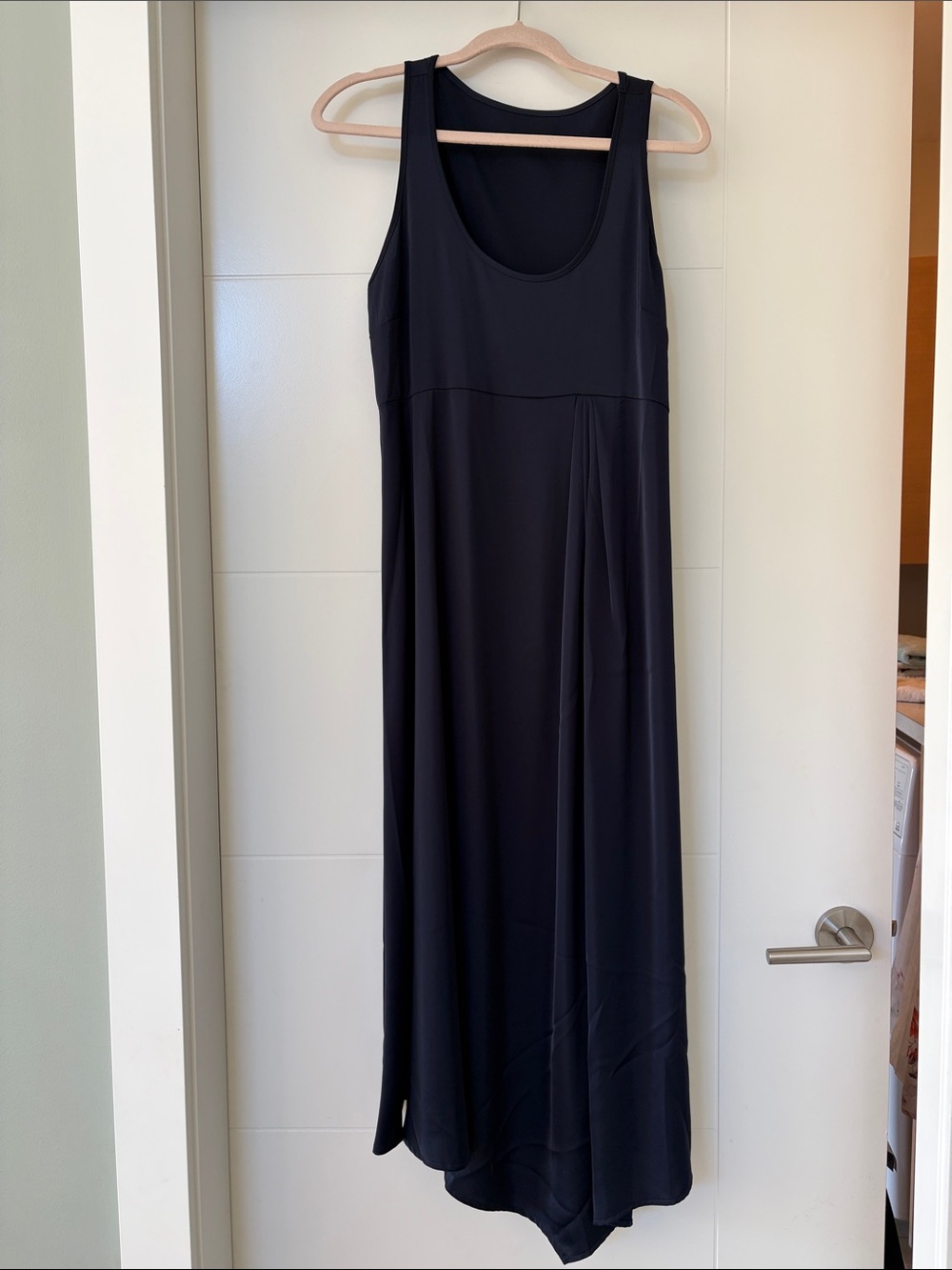 Classic Sleeveless Navy Maxi Dress with Sweater